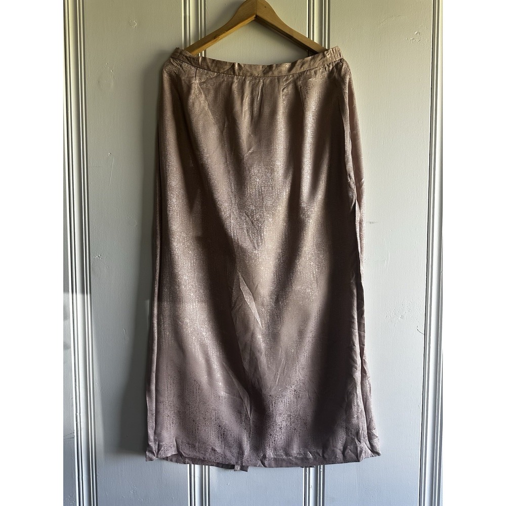 Draper's & Damon's 100% Silk Skirt Women's 16 Blush Pink Midi‎ Textured